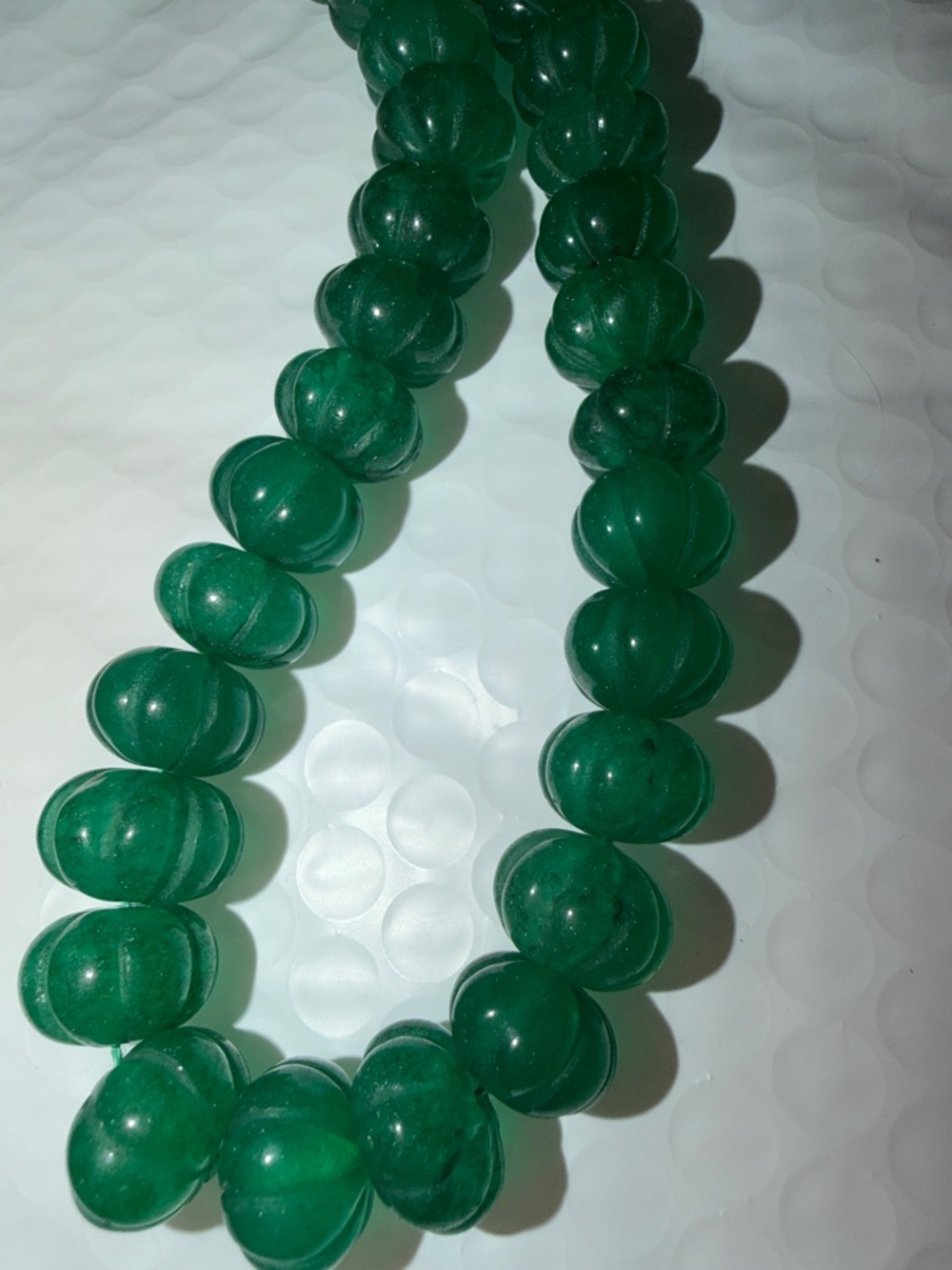695.15 CTS   LARGE real Emerald earth mined carved beaded Emerald -